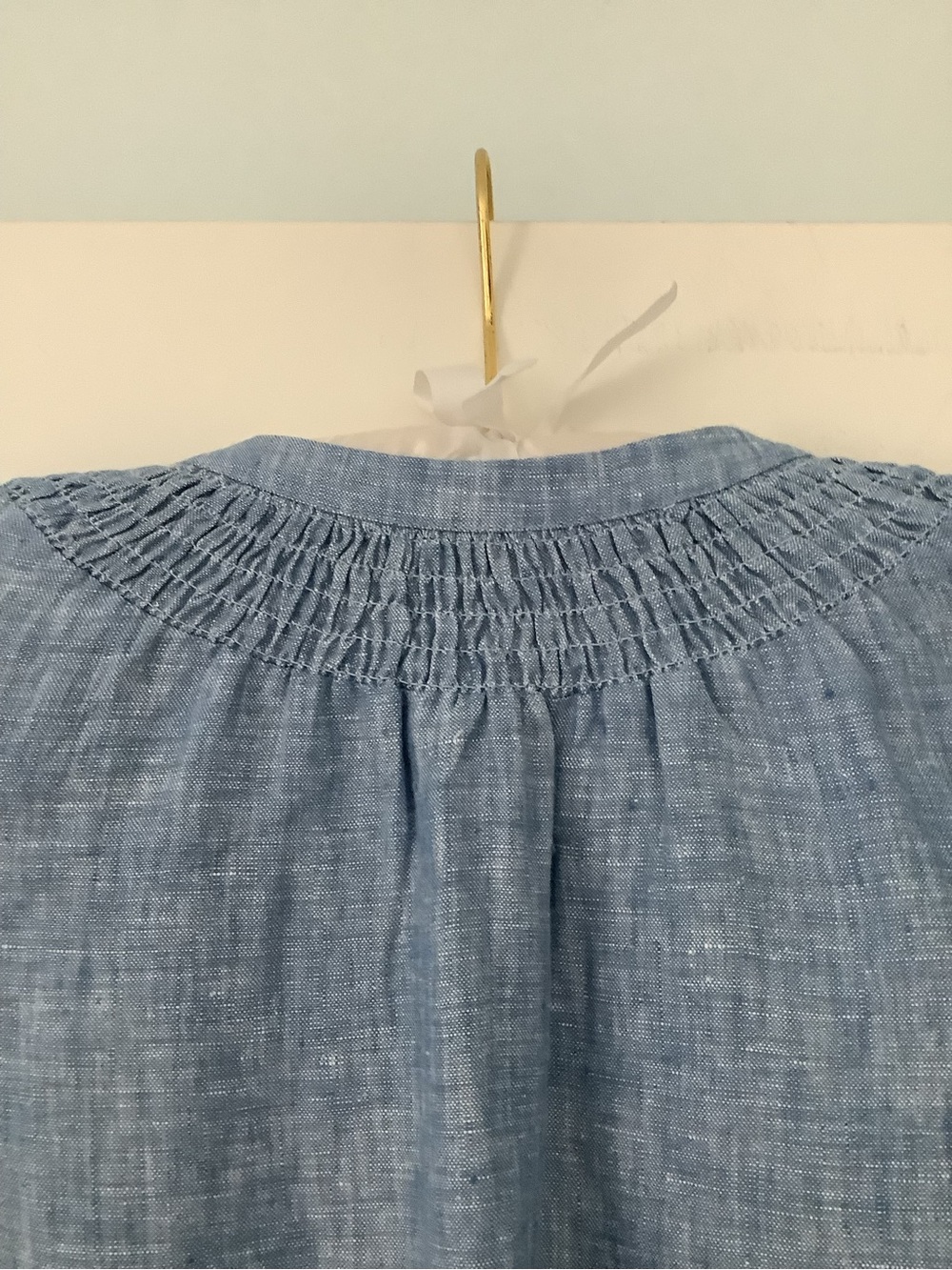 Boden Sky Blue Linen Button-Front Maxi Dress - Picture 6 of 7